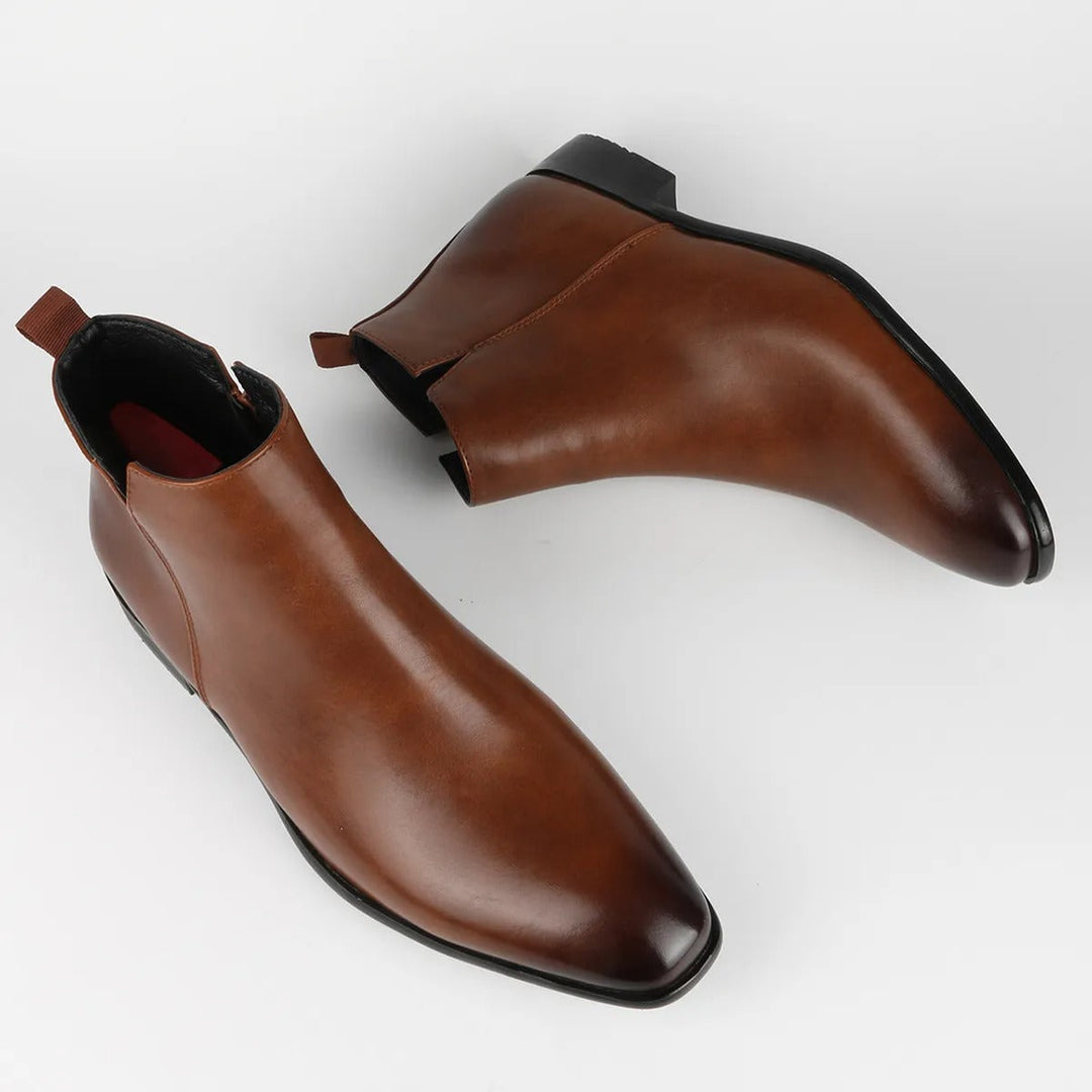 Classic Retro Leather Men's Boots - Lars-Black-6.5-Nora Luxe