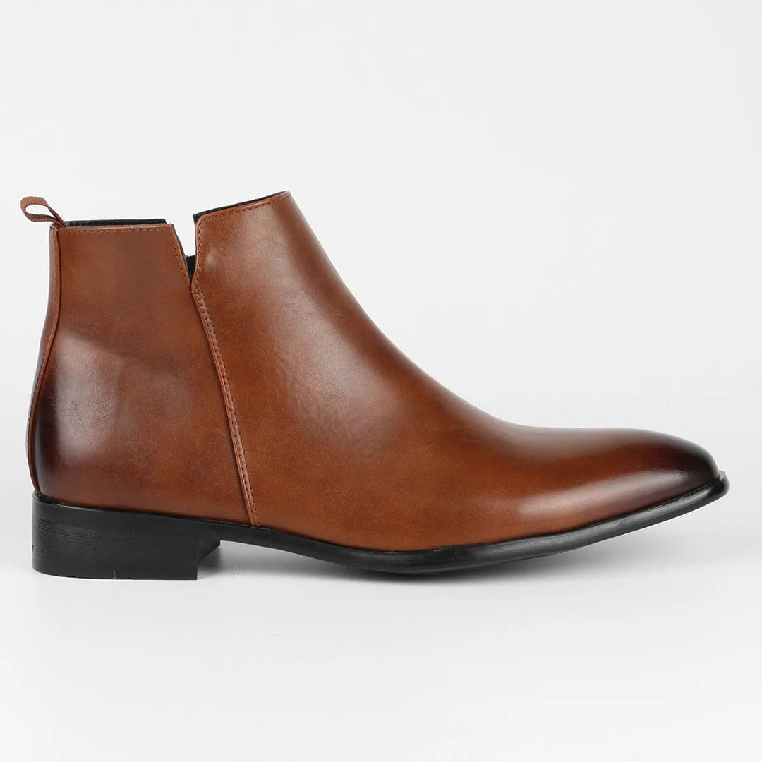 Classic Retro Leather Men's Boots - Lars-Black-6.5-Nora Luxe