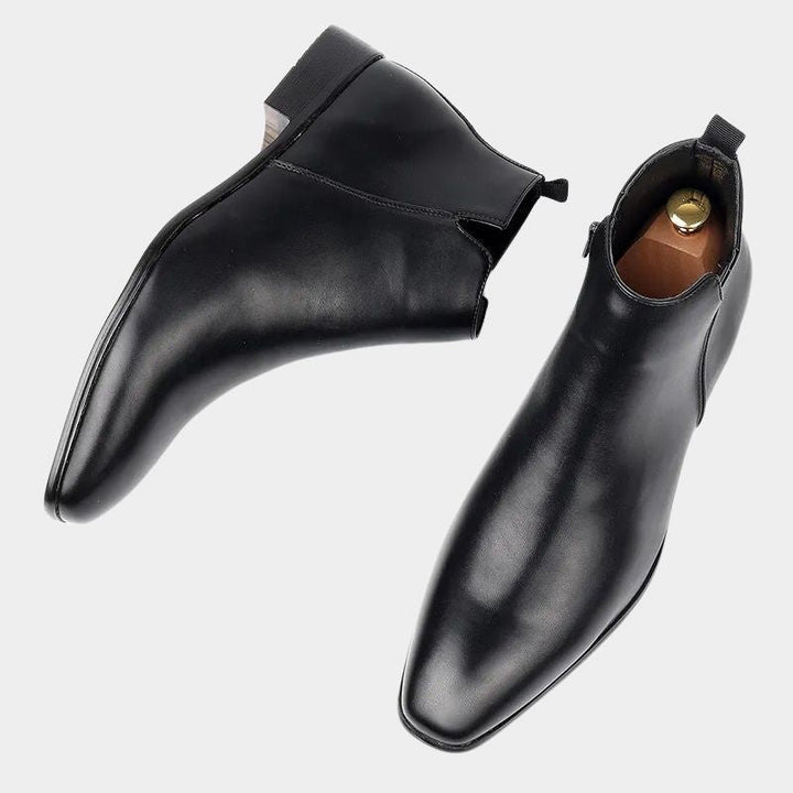 Classic Retro Leather Men's Boots - Lars-Black-6.5-Nora Luxe
