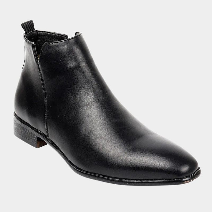 Classic Retro Leather Men's Boots - Lars-Black-6.5-Nora Luxe