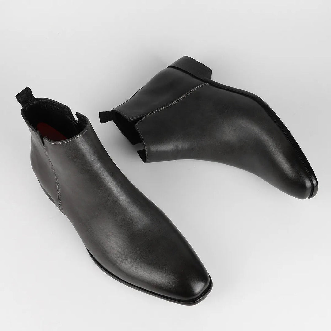 Classic Retro Leather Men's Boots - Lars-Black-6.5-Nora Luxe