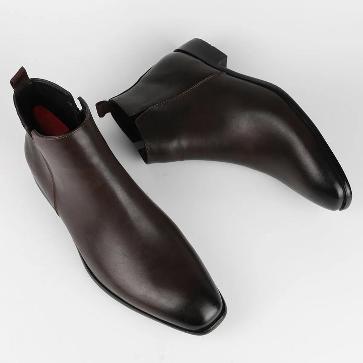 Classic Retro Leather Men's Boots - Lars-Black-6.5-Nora Luxe