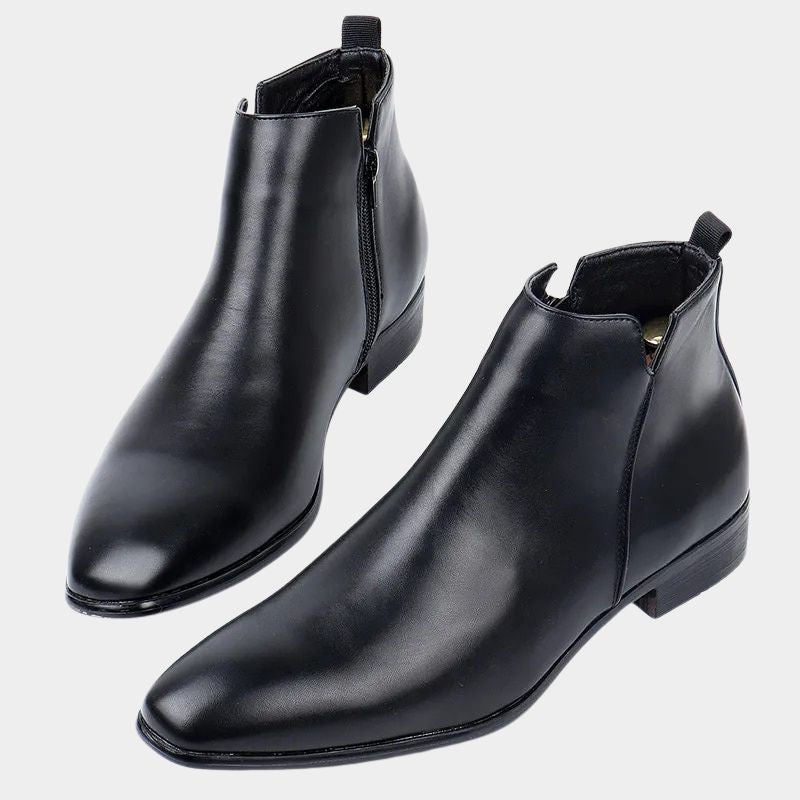 Classic Retro Leather Men's Boots - Lars-Black-6.5-Nora Luxe