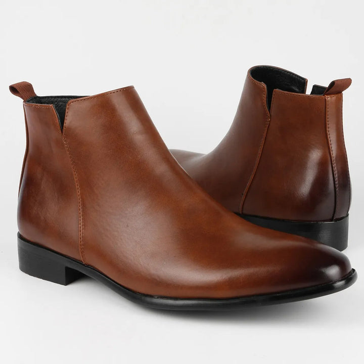 Classic Retro Leather Men's Boots - Lars-Brown-6.5-Nora Luxe