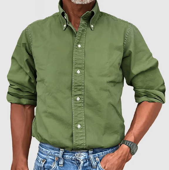 Classic Shirt with Long Sleeves - Damien-Green-S-Nora Luxe