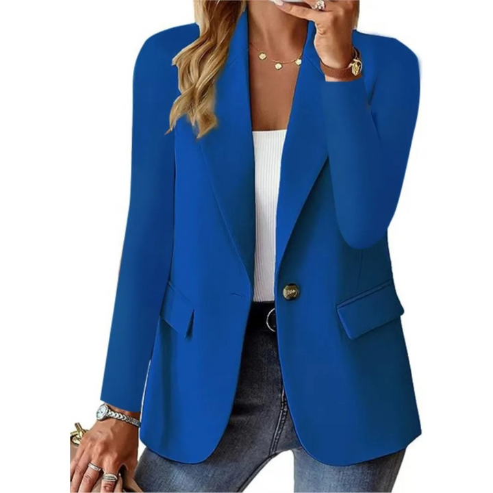 Classic Slim Ladies Blazer - Camille-Blue-S-Nora Luxe