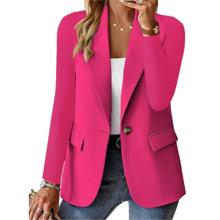 Classic Slim Ladies Blazer - Camille-Pink-S-Nora Luxe
