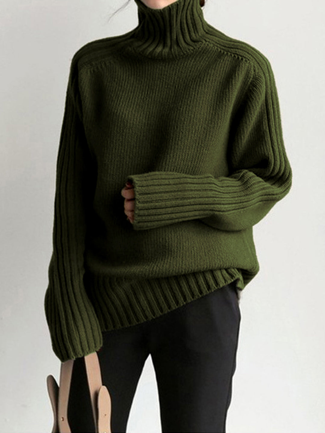 Classic Sweater for Women - Clara-Green-XS-Nora Luxe