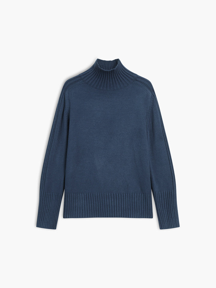 Classic Sweater for Women - Clara-Navy-XS-Nora Luxe