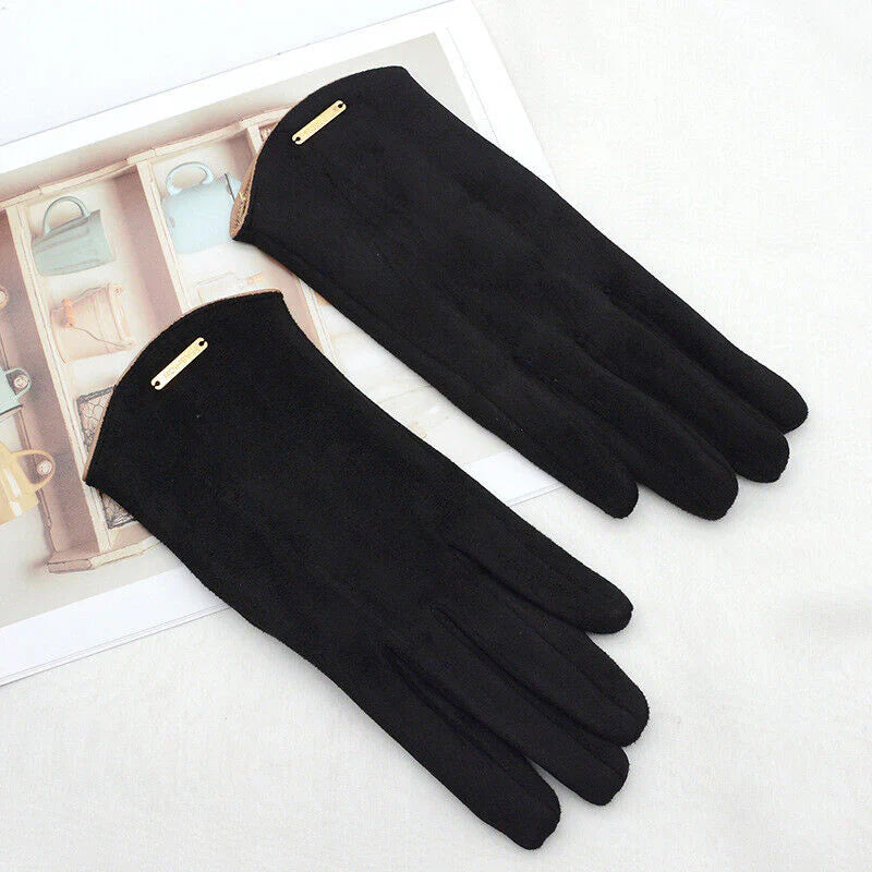 Classic Sweden Women's Gloves - SuaveTouch-Black-Nora Luxe