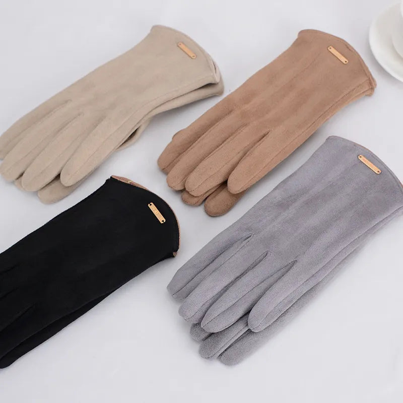 Classic Sweden Women's Gloves - SuaveTouch-Khaki-Nora Luxe