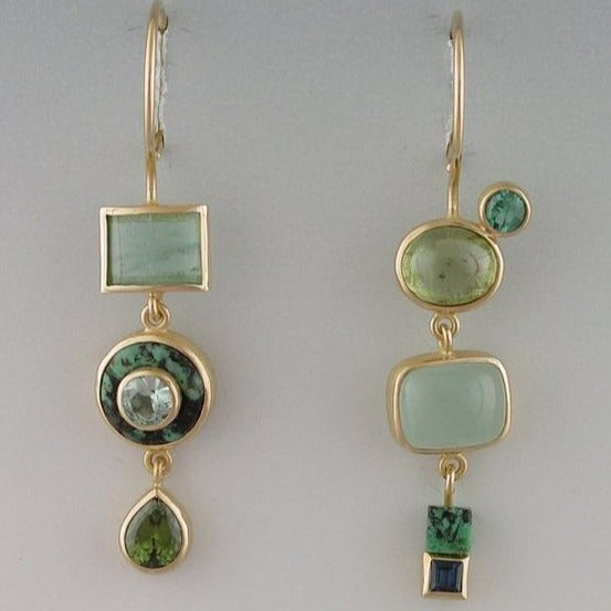 Classic Vintage Green Earrings - Elara-Nora Luxe