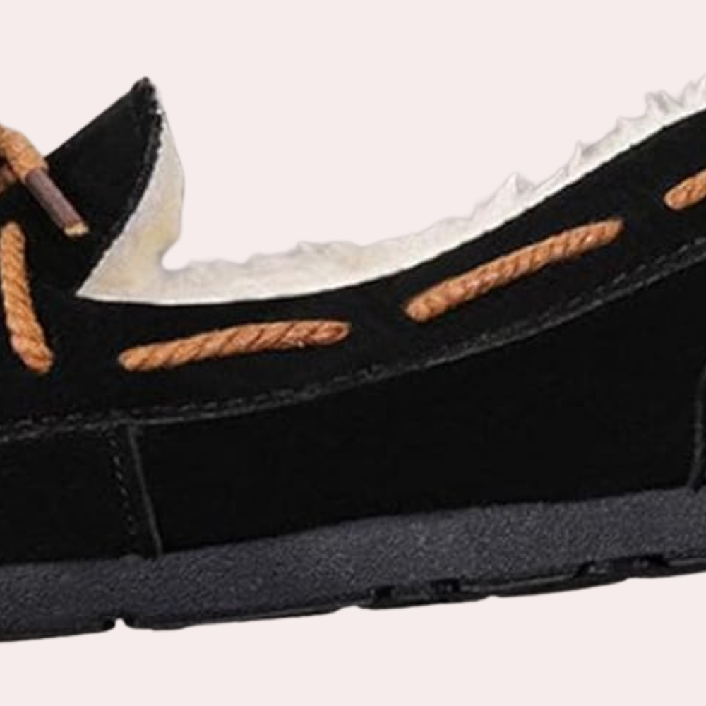 Classic Warm Ladies' Slippers - Selina-Black-3-Nora Luxe