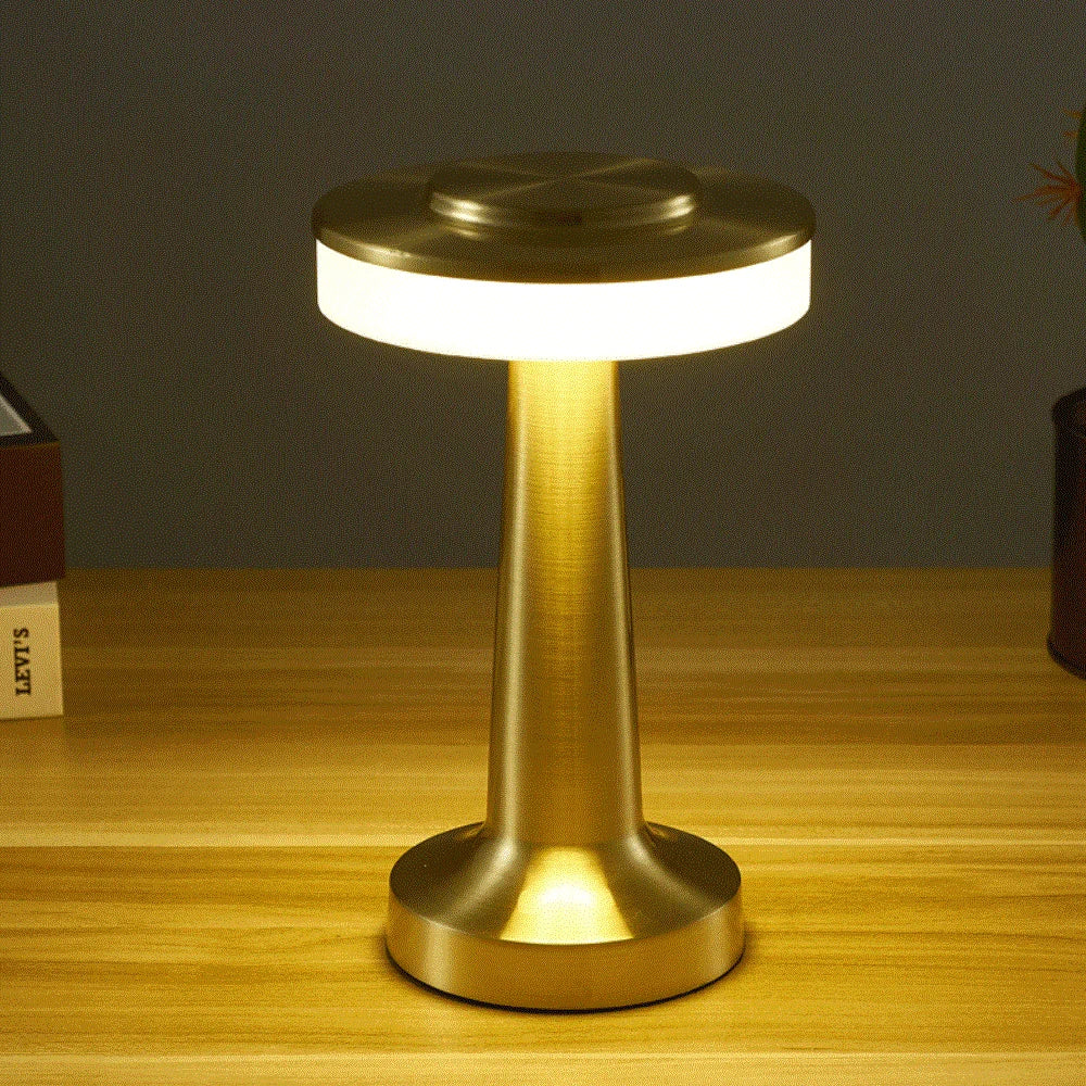 Classic Wireless Portable LED Table Lamp - LumiCrest-Gold-Nora Luxe