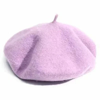 Classic Wool Beret - Marlene-Purple-Nora Luxe