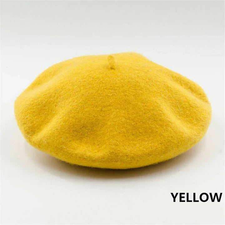 Classic Wool Beret - Marlene-Red-Nora Luxe