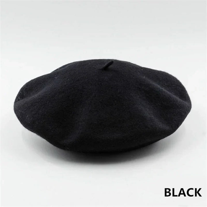 Classic Wool Beret - Marlene-Red-Nora Luxe