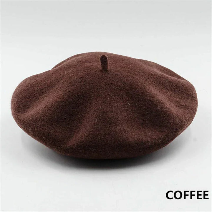 Classic Wool Beret - Marlene-Red-Nora Luxe