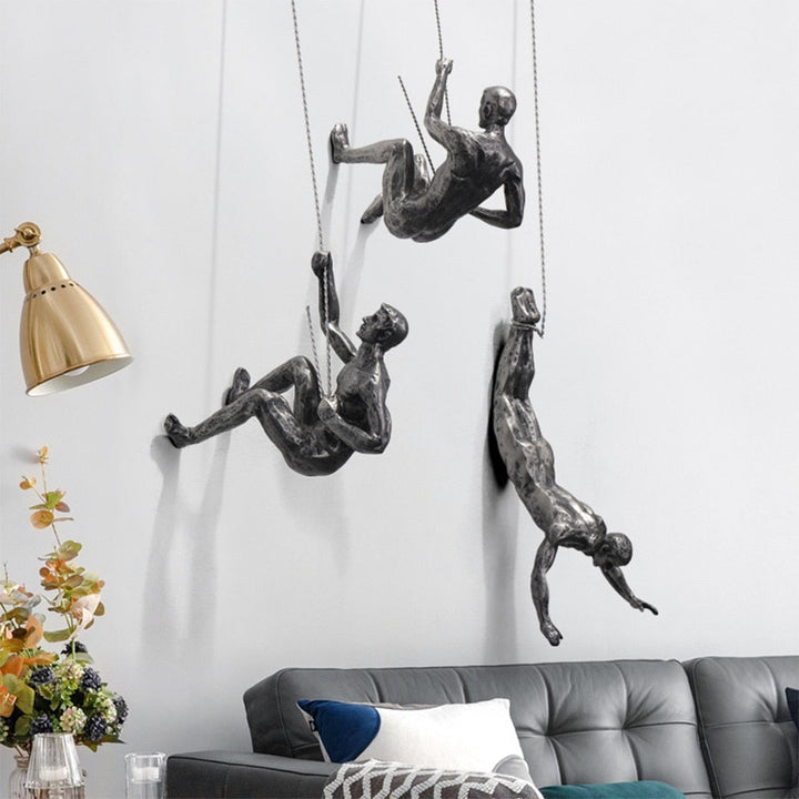 Climber Wall Sculpture – PeakFigures-Falling climber-The Livary