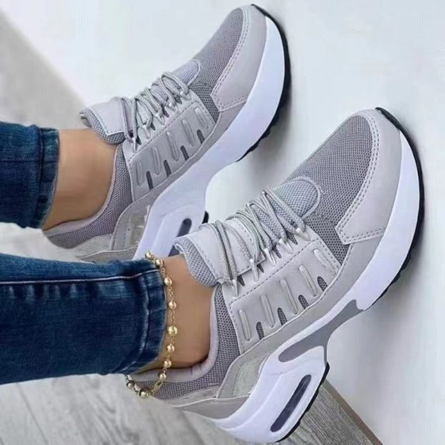 CloudStride Air | Casual Sneakers with Cushioned Heel for Women-Gray-5.0-Nora Luxe