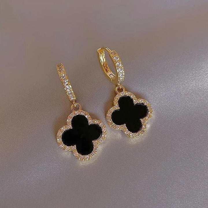 Clover Earrings - Clara-Black-Nora Luxe