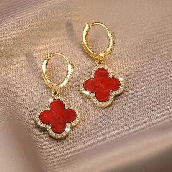 Clover Earrings - Clara-Red-Nora Luxe