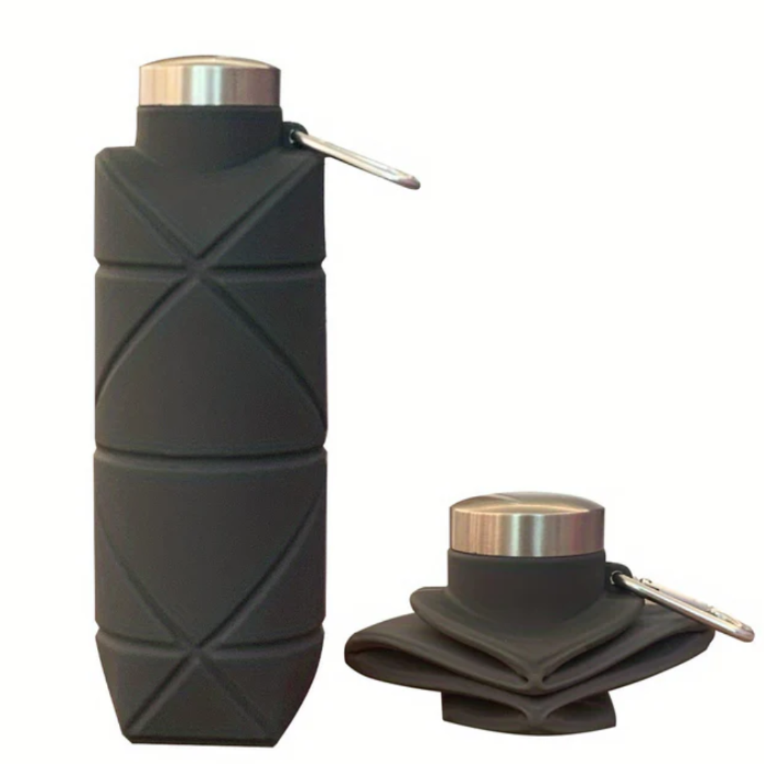 Collapsible Water Bottle 750 ML - AquaFold-Black-Nora Luxe
