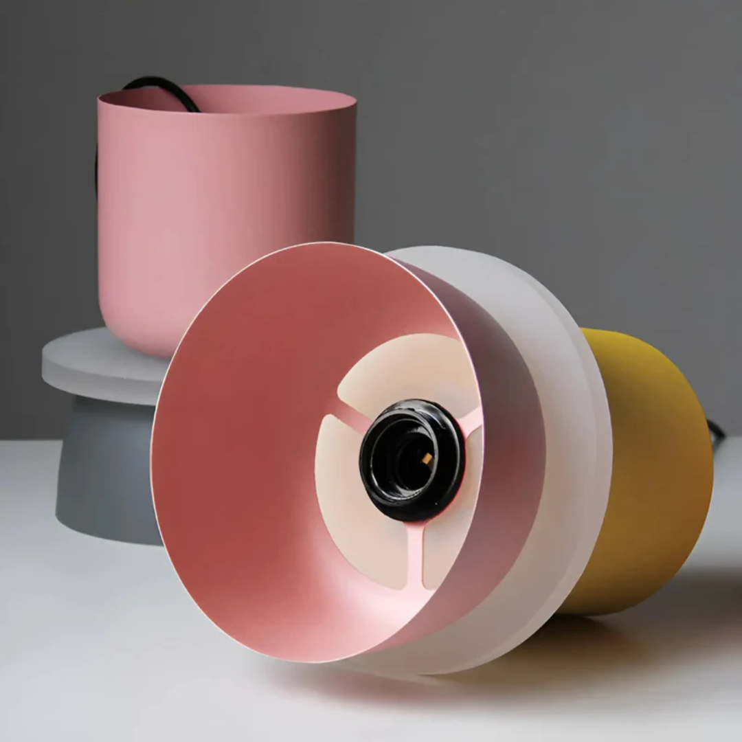 Colorful and Trendy Macaron LED Pendant Light - VividGlow-Yellow-Pink-Nora Luxe