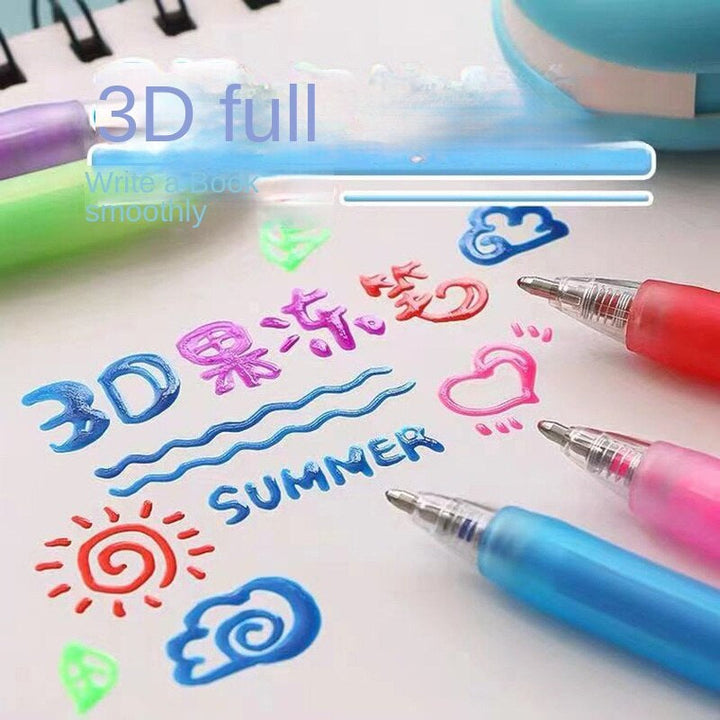 Colorful Gel Pen Set for Creative 3D Designs - 3D Art Pen Set-Nora Luxe