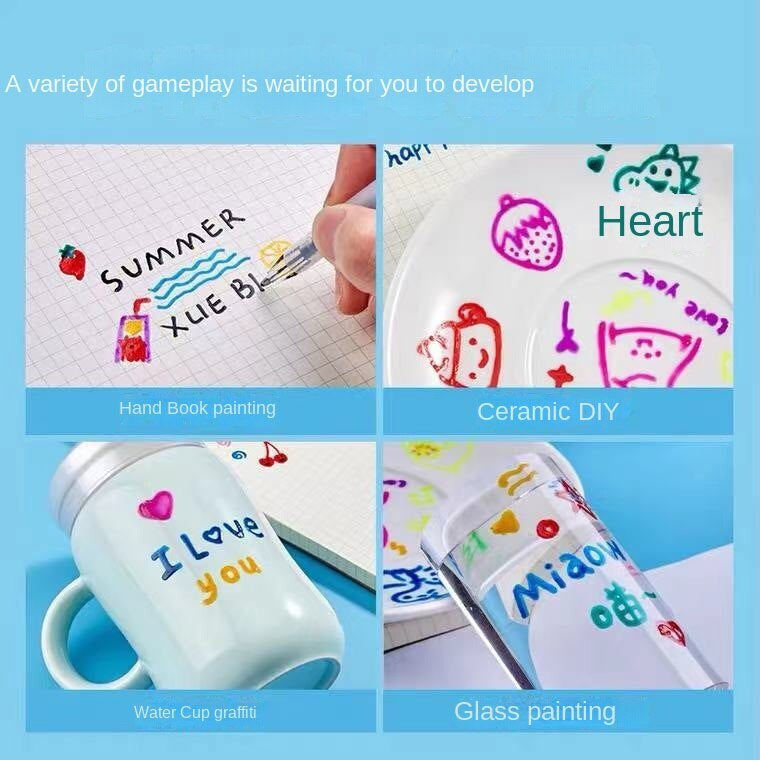 Colorful Gel Pen Set for Creative 3D Designs - 3D Art Pen Set-Nora Luxe
