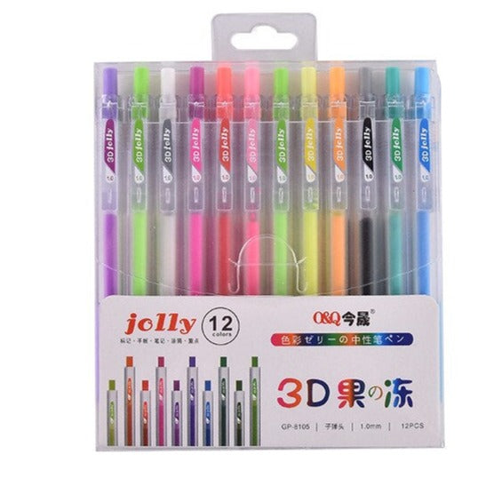 Colorful Gel Pen Set for Creative 3D Designs - 3D Art Pen Set-Nora Luxe