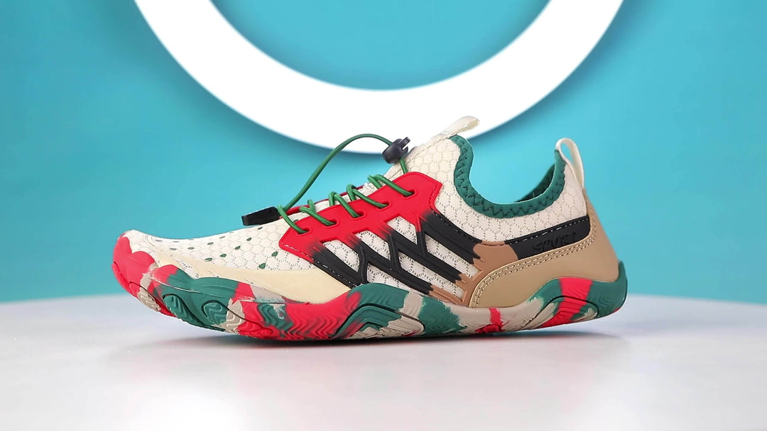 Colorful Ladies Barefoot Water Shoes - AquaStride-Brown-3.0-Nora Luxe