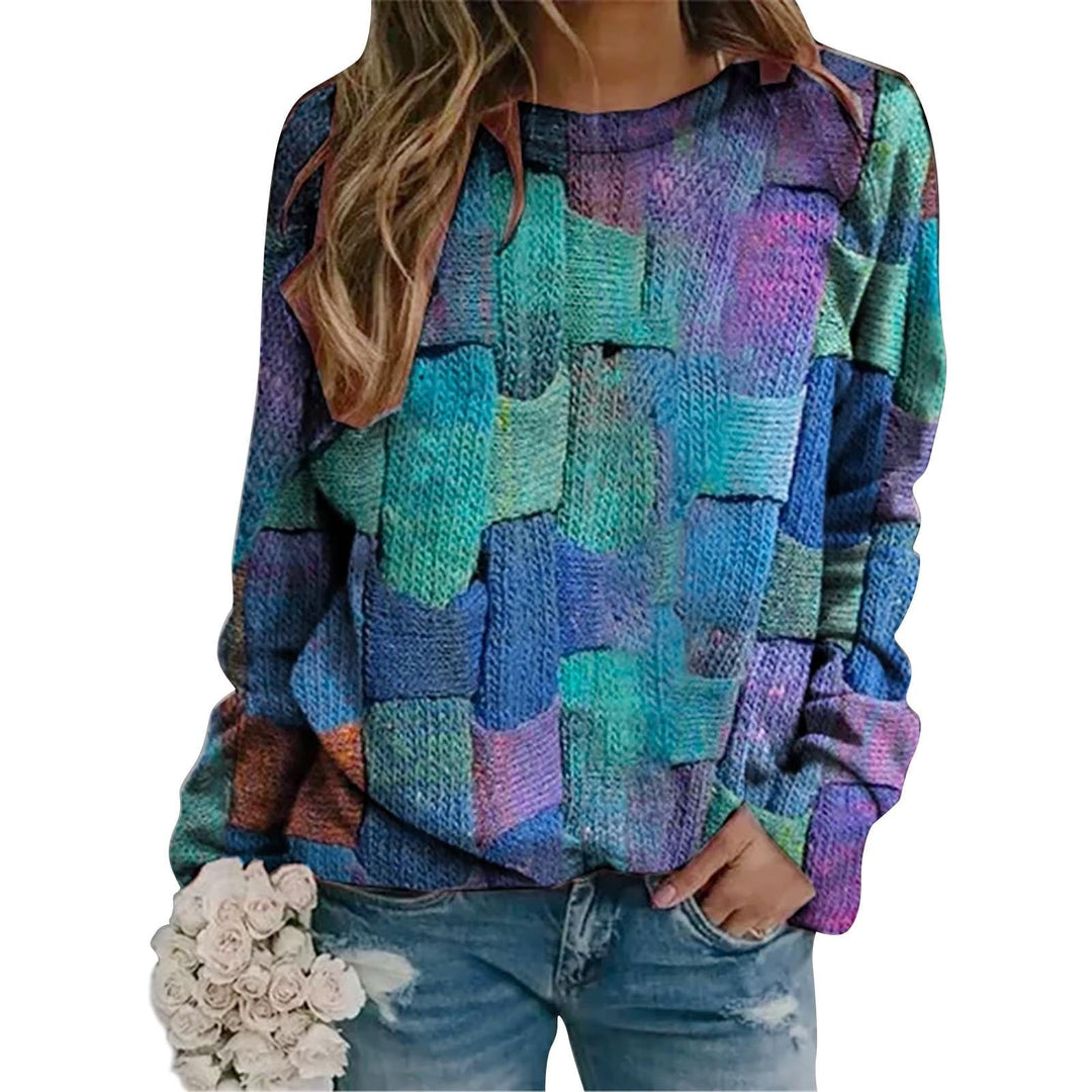 Colorful Sweatshirt with Unique Design - Vivelle-S-Nora Luxe