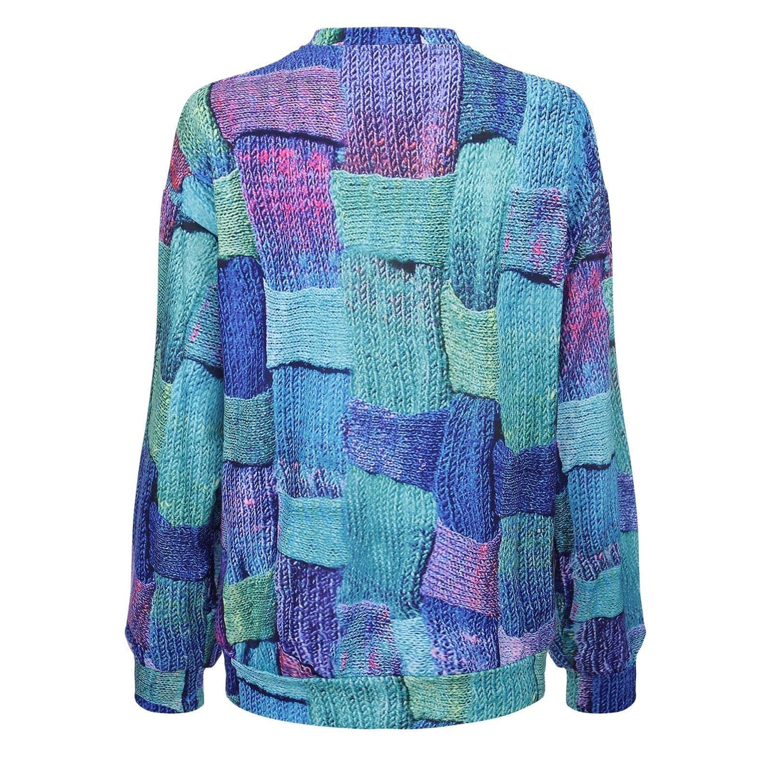Colorful Sweatshirt with Unique Design - Vivelle-S-Nora Luxe