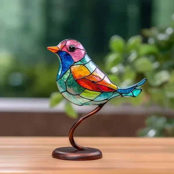 Coloured Glass Birds for Chic Interior Design - ChicGlass Birds-1 Bird-Nora Luxe