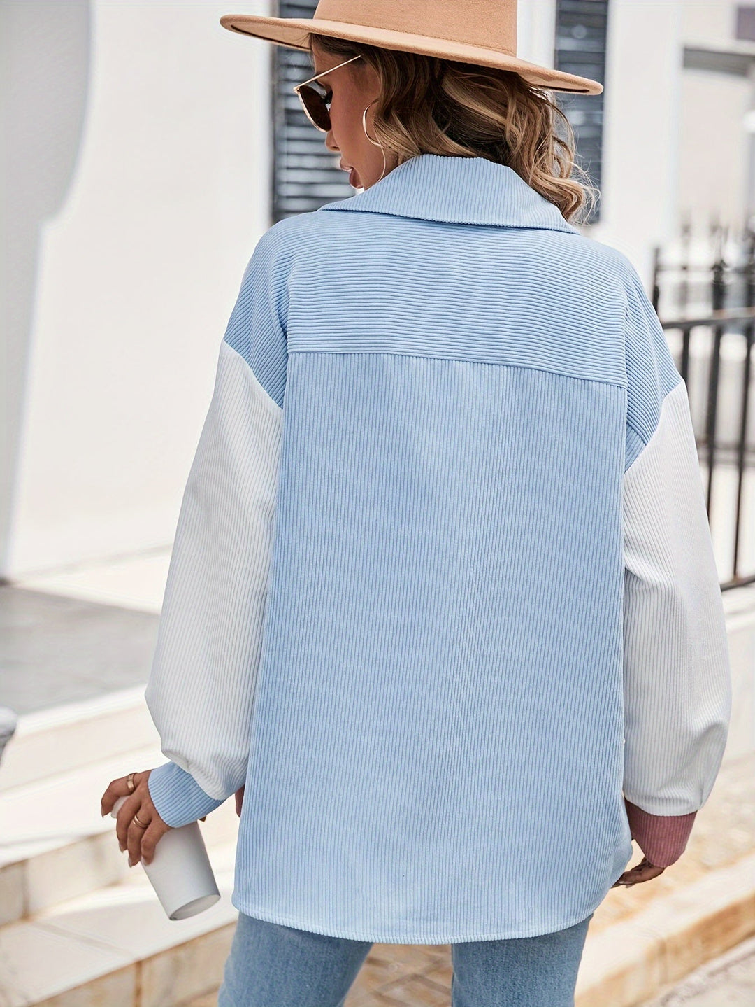 Colourful Blouse with Button Closure - Lina-Green/Pink-S-Nora Luxe