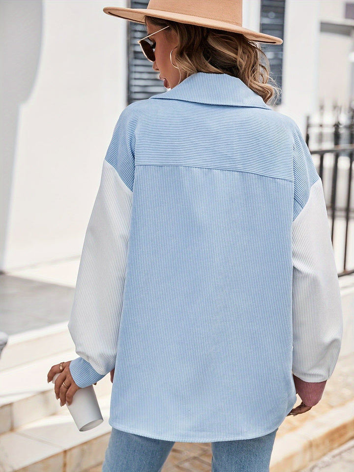 Colourful Blouse with Button Closure - Lina-Green/Pink-S-Nora Luxe