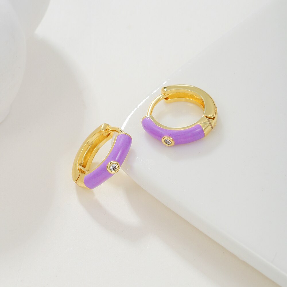 Colourful Earcandy Earrings | Stylish & Fun Jewellery-Lavender-Cherry Red-Lake Blue-Nora Luxe