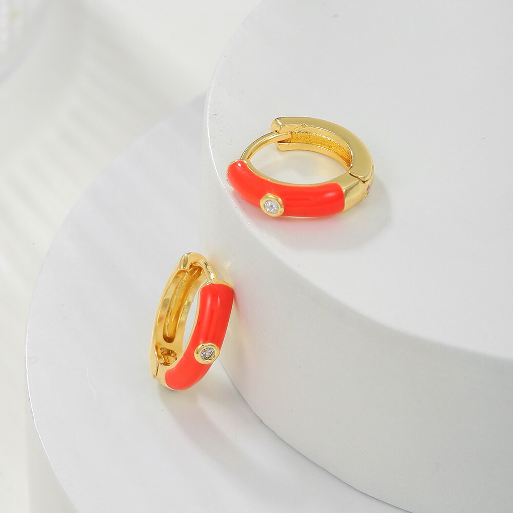 Colourful Earcandy Earrings | Stylish & Fun Jewellery-Lavender-Cherry Red-Lake Blue-Nora Luxe