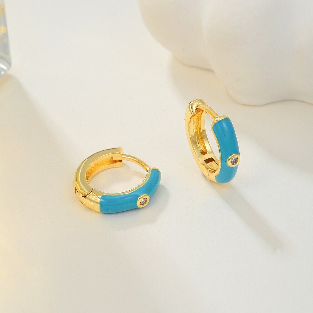 Colourful Earcandy Earrings | Stylish & Fun Jewellery-Lavender-Cherry Red-Lake Blue-Nora Luxe
