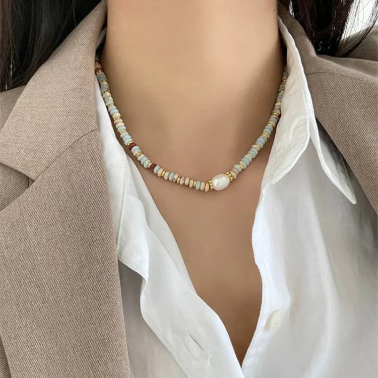 Colourful Natural Stone Jewellery Set - Elena-Chain-Nora Luxe