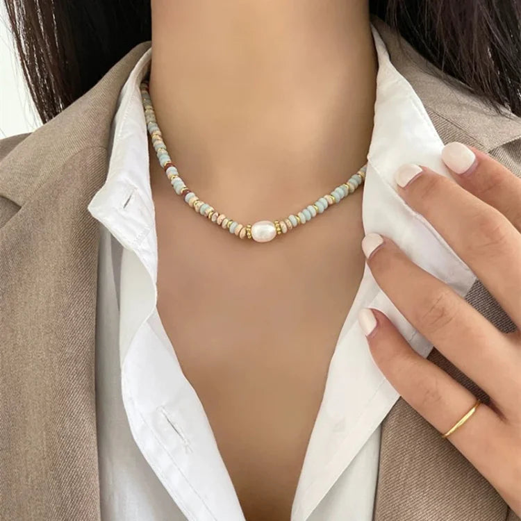 Colourful Natural Stone Jewellery Set - Elena-Chain-Nora Luxe