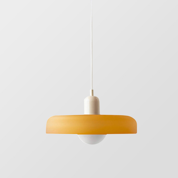 Colourful Pendant Lamp in Bauhaus Style - StiloGlas-9.84 x 7.09 in-Green-Red-Nora Luxe