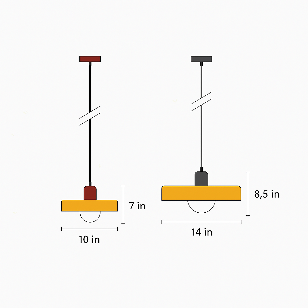 Colourful Pendant Lamp in Bauhaus Style - StiloGlas-9.84 x 7.09 in-Green-Red-Nora Luxe