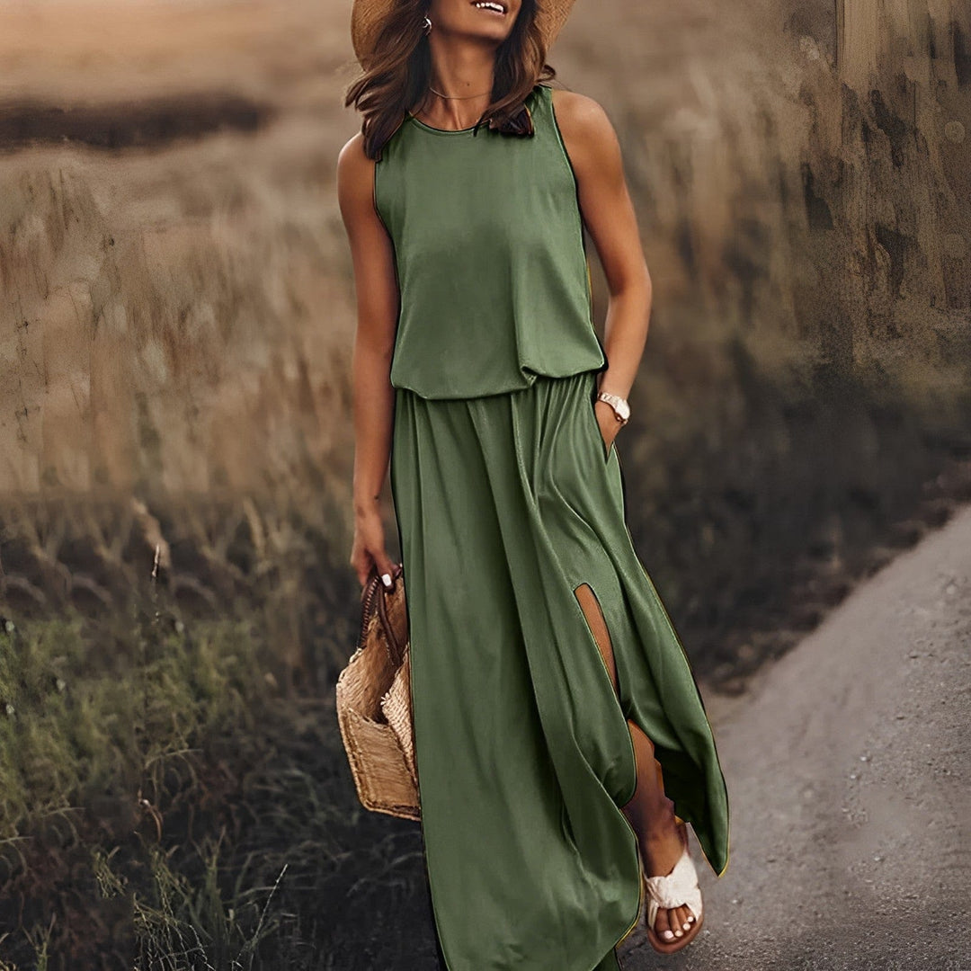 Colourful Stylish Summer Dress - Sophie Richter-Dark green-S-50% DISCOUNT!-Nora Luxe