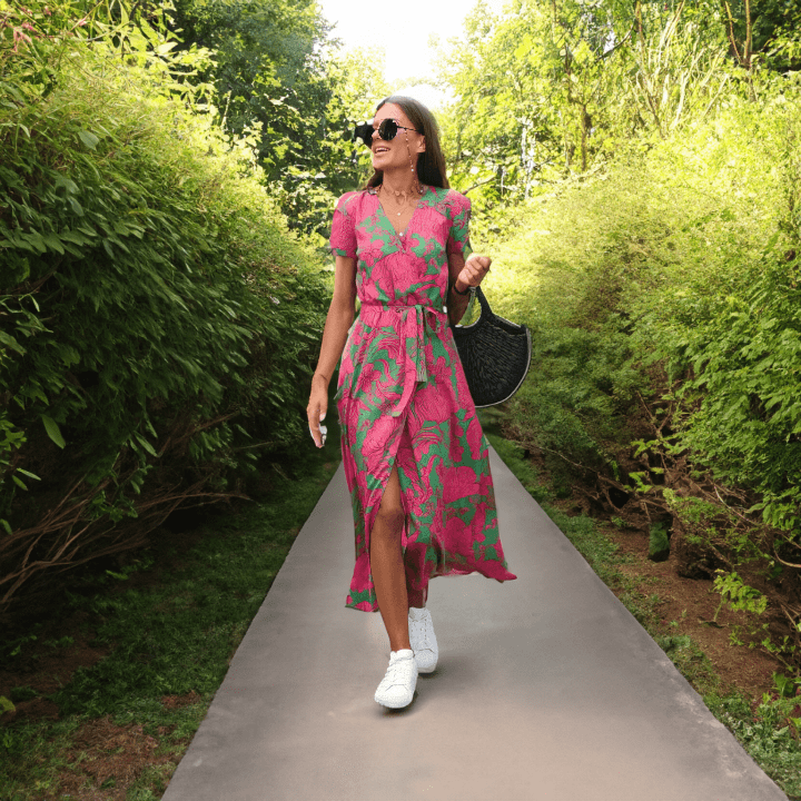 Colourful Summer Dress - Luna-Pink-S-Nora Luxe