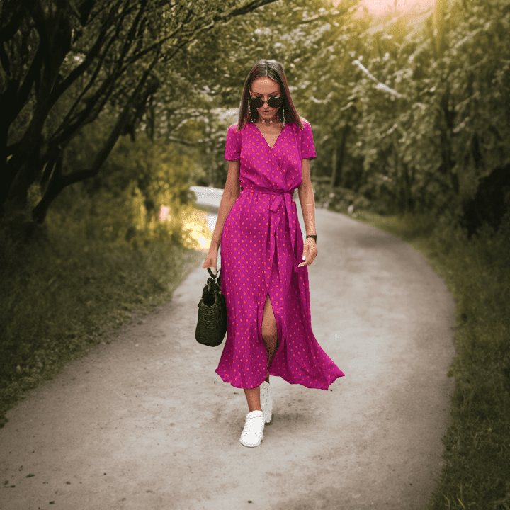 Colourful Summer Dress - Luna-Purple-S-Nora Luxe