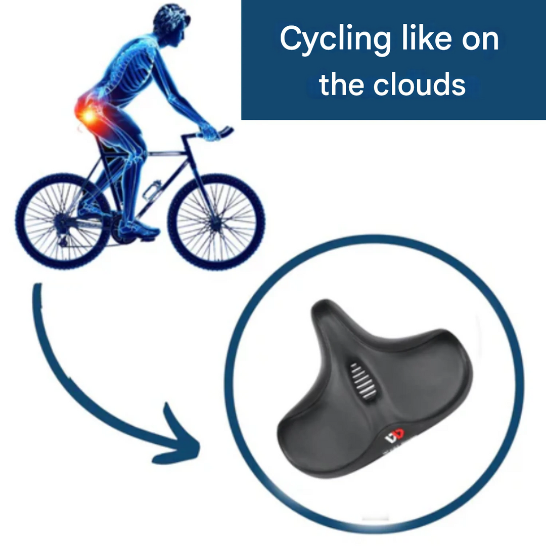 Comfort Gel Bicycle Saddle - BigRide-Black-Nora Luxe