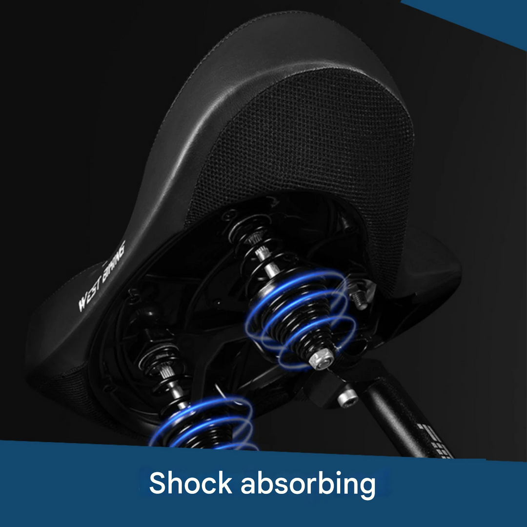 Comfort Gel Bicycle Saddle - BigRide-Black-Nora Luxe