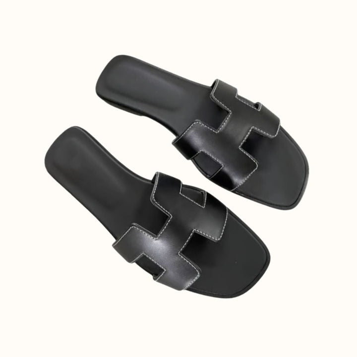 Comfortable and Fashionable Slippers - TrendySoft-Black-2.5-Nora Luxe